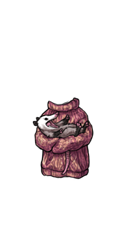 Wearable preview: Pinkish Possum Cable Knit Critter